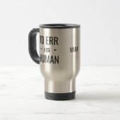 "To Err is Human" aangepaste monogram-mokken Reisbeker (Voorkant links)
