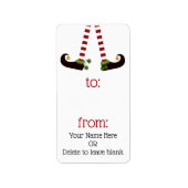 TO/FROM Balise cadeau Étiquettes avec les jambes d (Devant)