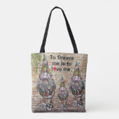 To Gnome Me is To Love Me Gnome Canvas tas (Achterkant)
