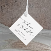 To Have & To Hold Modern Wedding Slipper Bedankjes Labels