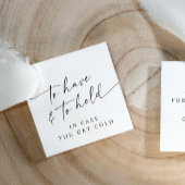 To Have & To Hold Modern Wedding Slipper Bedankjes Labels