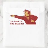 To infinity and bey rechthoekige sticker (Tas)