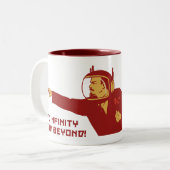 To infinity and bey tweekleurige koffiemok (Voorkant links)