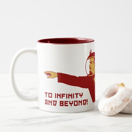 To infinity and bey tweekleurige koffiemok (Met donut)