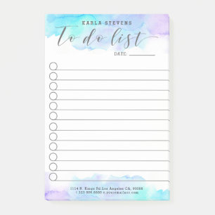 To List Typografie Waterverven Achtergrond Post-it® Notes