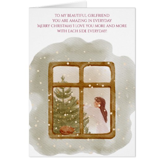 To my Girlfriend at Christmas card (Voorkant)