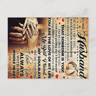 To My Husband Design Love Letter Gift To Him Aankondigingskaart