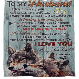 To My Husband Design, New Home Gift Douchegordijn