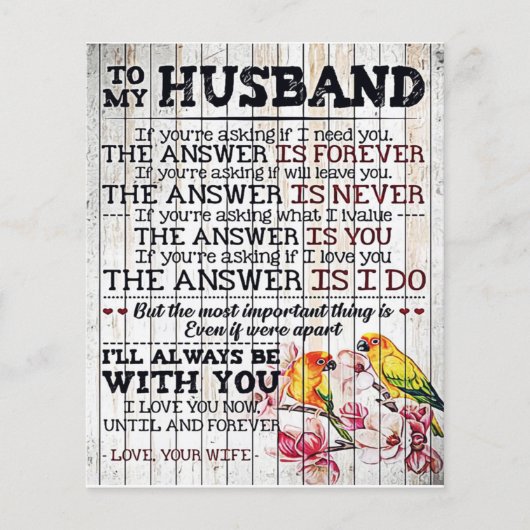 To My Husband Design, New Home Gift Flyer (Voorkant)