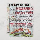 To My Husband Gift | Letter For Him | Kaart (Voorkant / Achterkant)