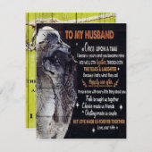To My Husband Gift, Personalized Present Kaart (Voorkant / Achterkant)