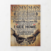 To my husband gift | Special letter to husband Drieluik Aankondiging (Cover)