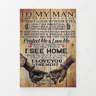 To my husband gift   Special letter to husband Drieluik Aankondiging