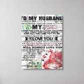 To My Husband Present | Love Quotes Present | Canvas Afdruk (Voorkant)