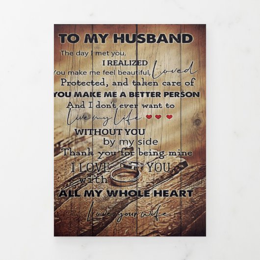 To my Husband Present | New Family Decoration Drieluik Aankondiging (Cover)