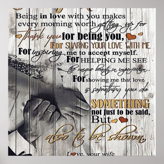 To my Husband |To My Husband Letter | Cute Present Poster (Voorkant)