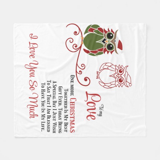 To my Love Nog één kerst samen Fleece Deken (Voorkant (Horizontaal))