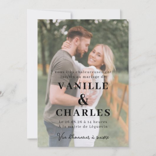 To-Part Mariage met Photo Kaart (Voorkant)