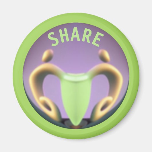 To Share Is To Care Round Magnet Magneet (Voorkant)