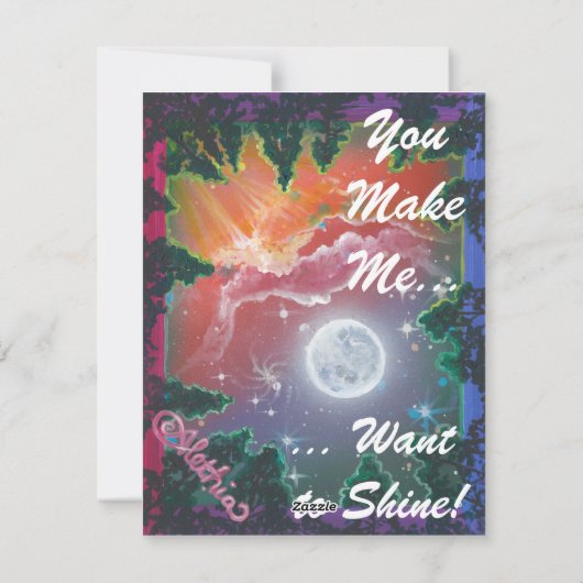 "...to Sing; ...to Shine" Dank U Moedig Kaart aan (Achterkant)