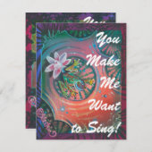 "...to Sing; ...to Shine" Dank U Moedig Kaart aan (Voorkant / Achterkant)