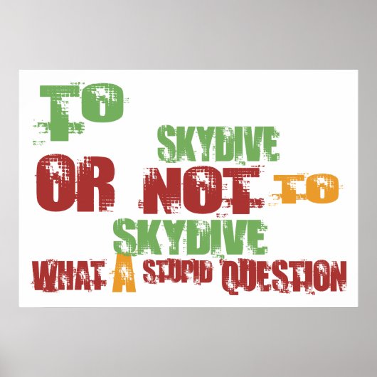 To Skydive Poster (Voorkant)