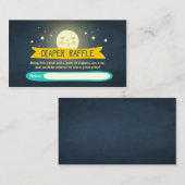 To the moon and back Baby Shower Diaper Raffle Informatiekaartje (Voorkant / Achterkant)