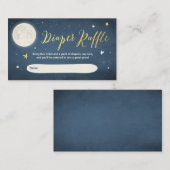 To the moon and back Baby Shower Diaper Raffle Informatiekaartje (Voorkant / Achterkant)