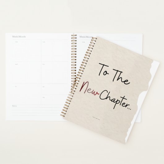 To The New Chapter Planner Cover (Devant avec enveloppe)