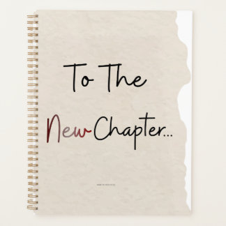 To The New Chapter Planner Cover