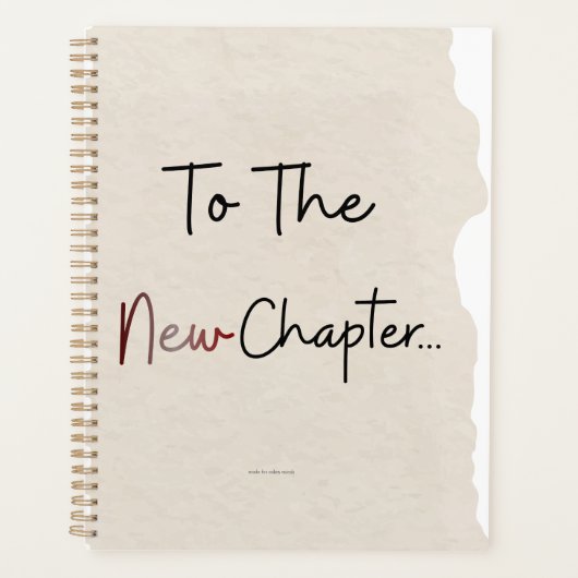 To The New Chapter Planner Cover (Devant)