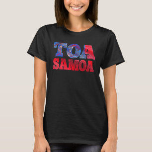 Toa Samoa of Samoan Flag of Rugby T-shirt