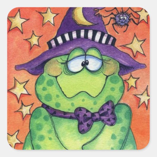 Toad-ally Halloween Vierkante Sticker (Voorkant)