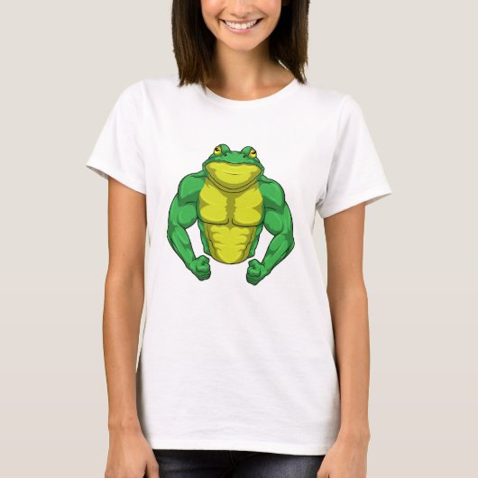 Toad als Bodybuilder met grote spieren T-shirt (Voorkant)