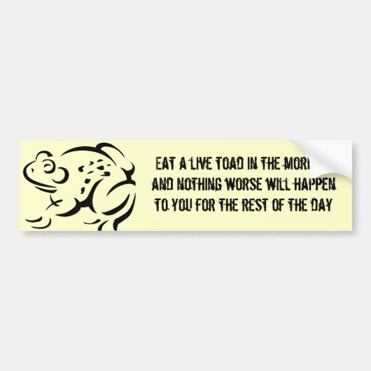 Toad Eater Bumpersticker (Voorkant)