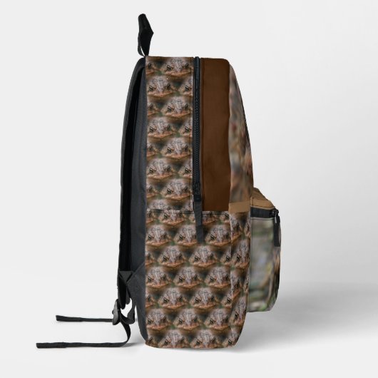 Toad Face Dier gepersonaliseerd Bedrukte Rugzak (Links)