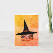 Toad Face Witch Pet Halloween Note Kaart (Voorkant)