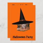 Toad Face Witch Pet Halloween Uitnodiging (Voorkant / Achterkant)