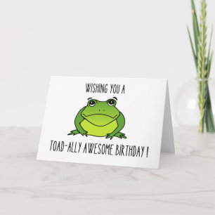 Toad-Geweldige verjaardag! Cute Card (horizontaal) Kaart