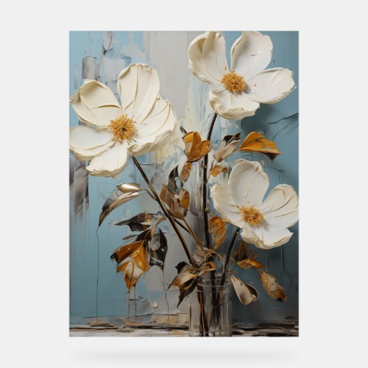 Toad Lily - Impasto Floral Acryl Bord (Voorkant)