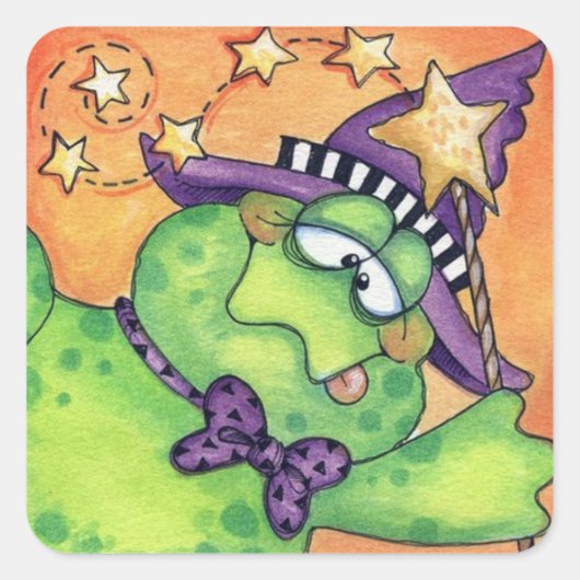 Toad Magic Vierkante Sticker (Voorkant)