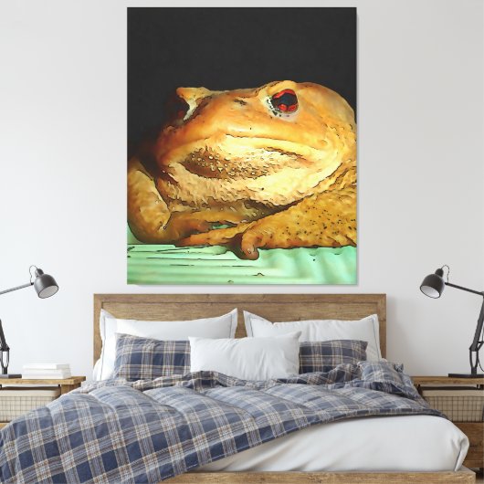 Toad met filosofische schilderingen canvas afdruk (Insitu (Slaapkamer))