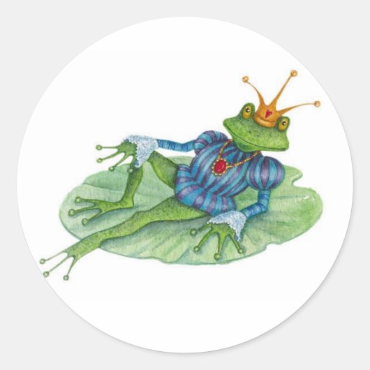 Toad Prince Ronde Sticker (Voorkant)