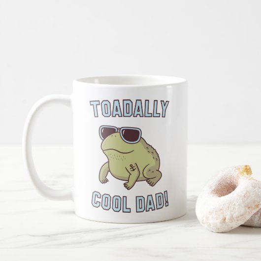 Toad Pun Aujourd'hui Cool Papa Drôle café tasse (Avec donut)