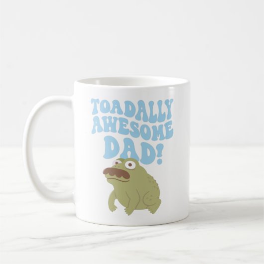 Toad Pun Toadally Awesome Papa Drôle tasse de café (Gauche)