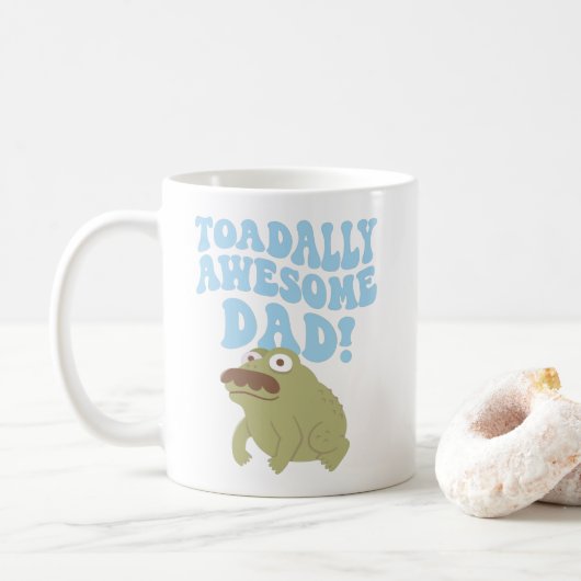 Toad Pun Toadally Geweldige Pa Funny mok koffie (Met donut)