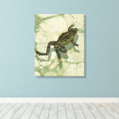 Toad Swinning in het water Canvas Afdruk (Insitu (Houten vloer))