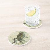 Toad Swinning in het water Zandsteen Onderzetter (Zijkant)
