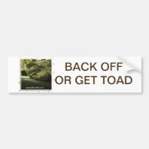 TOAD VOOR DE WEG BUMPERSTICKER