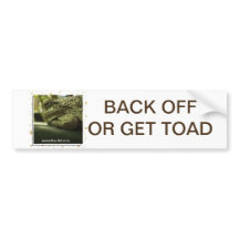 TOAD VOOR DE WEG BUMPERSTICKER